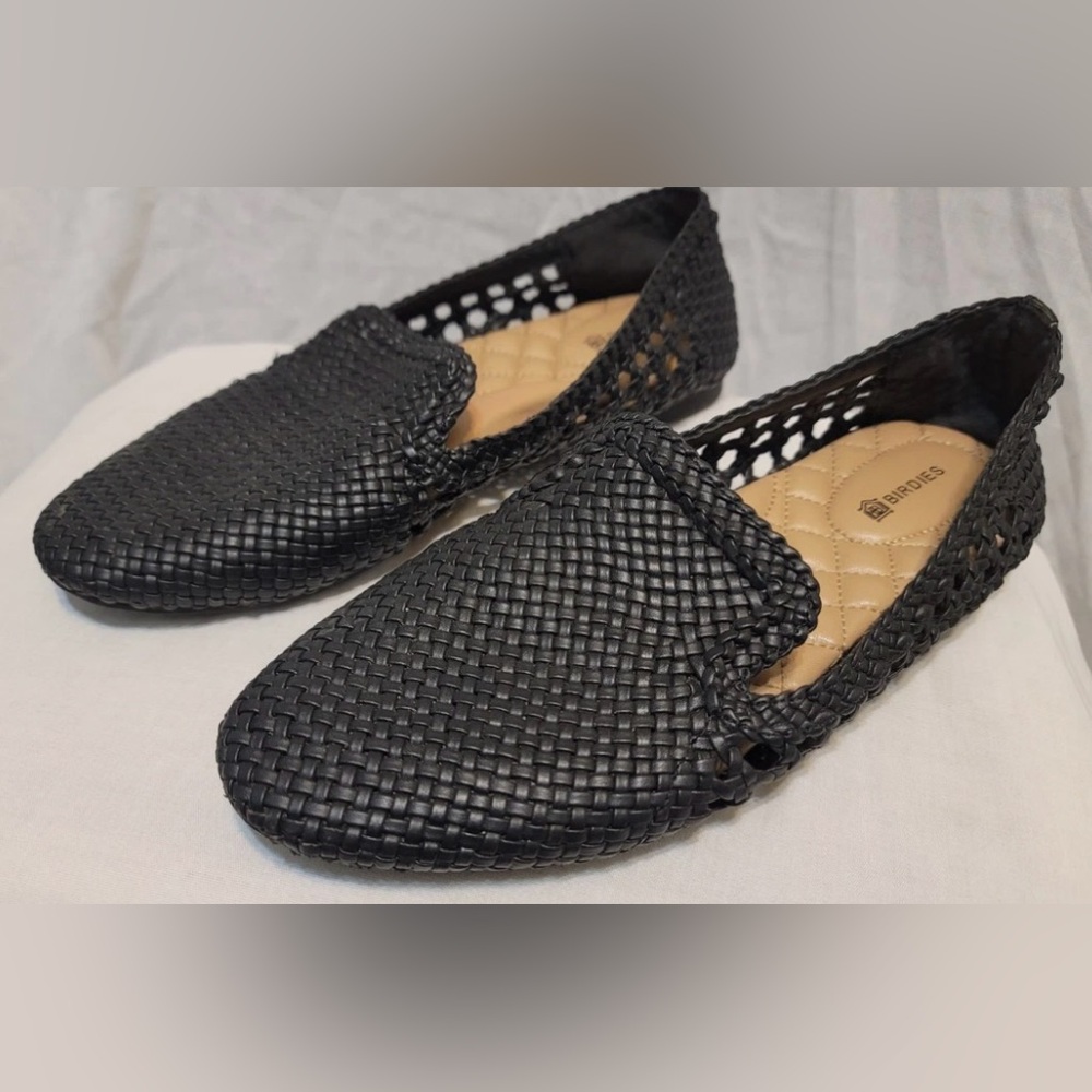 Birdies, Starling Black Woven Loafers